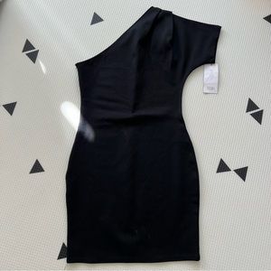 tobi black mini dress Mini Dress with Ruffle Detailing Open Back